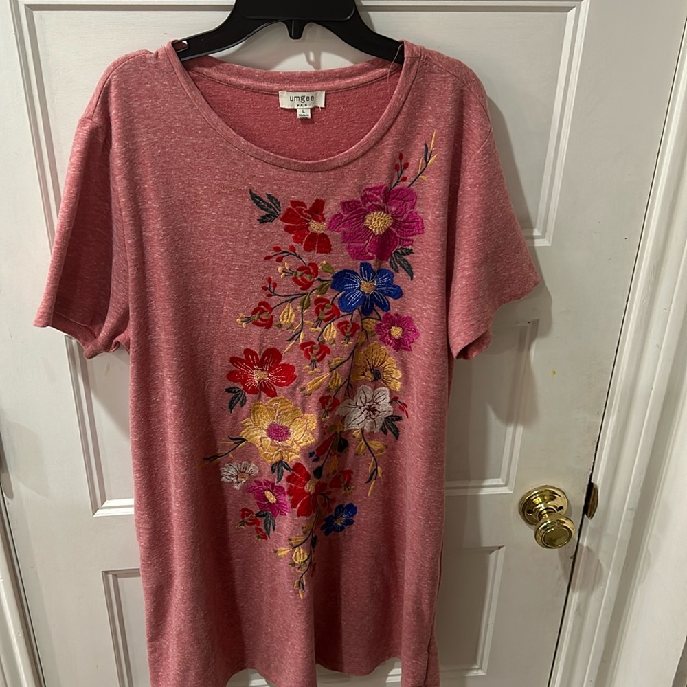 Umgee embroidered t-shirt dress